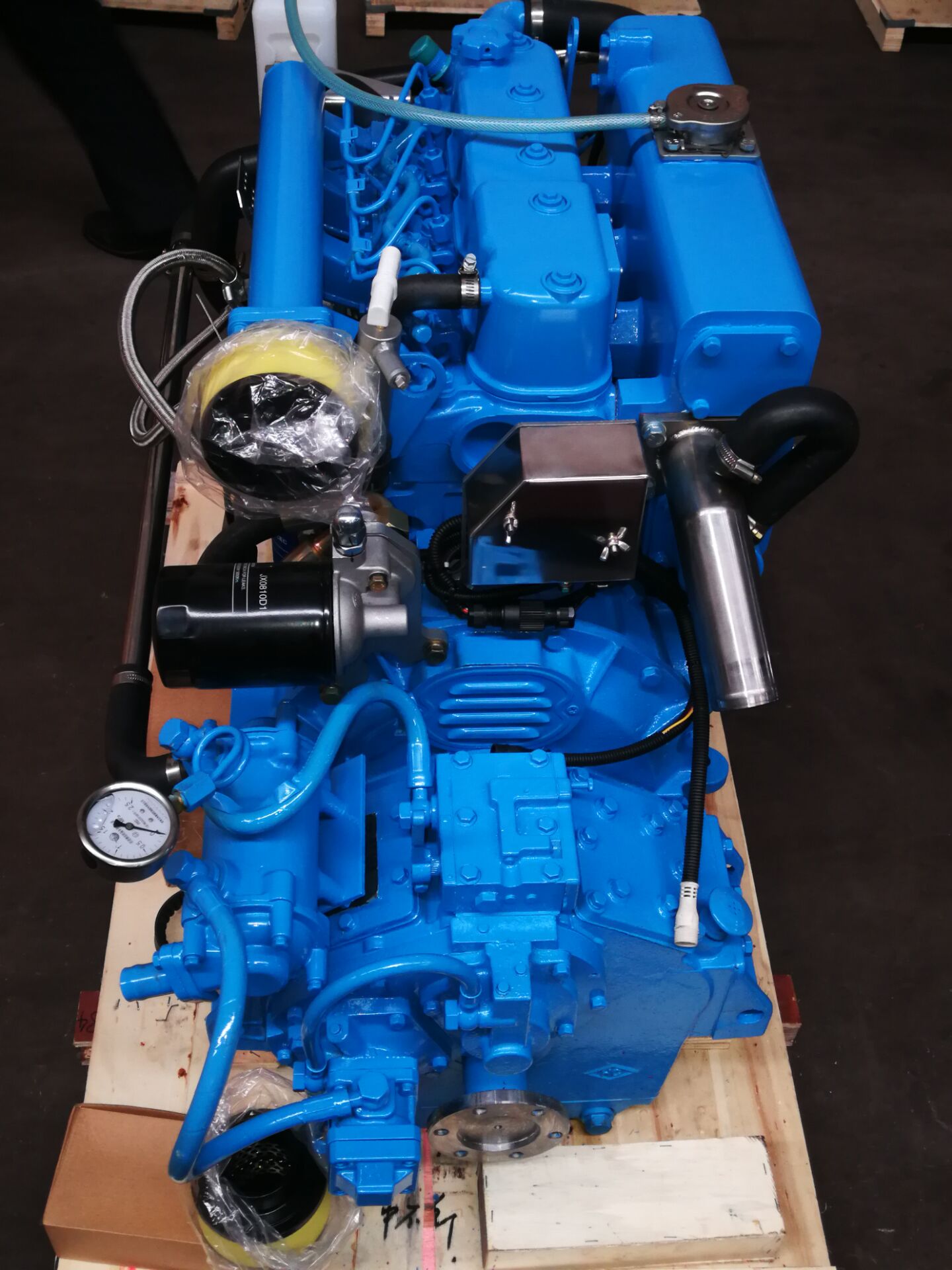 HF485 4 cylinder 46hp inboard marine diesel engine with gearbox