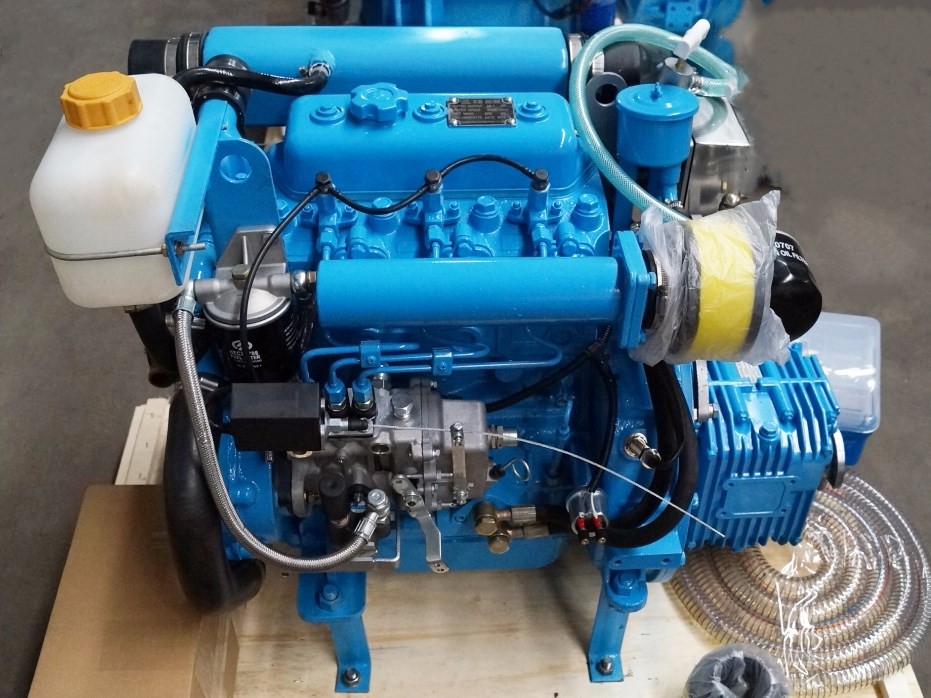 HF380 3 cylinder 27hp inboard marine diesel engine with gearbox