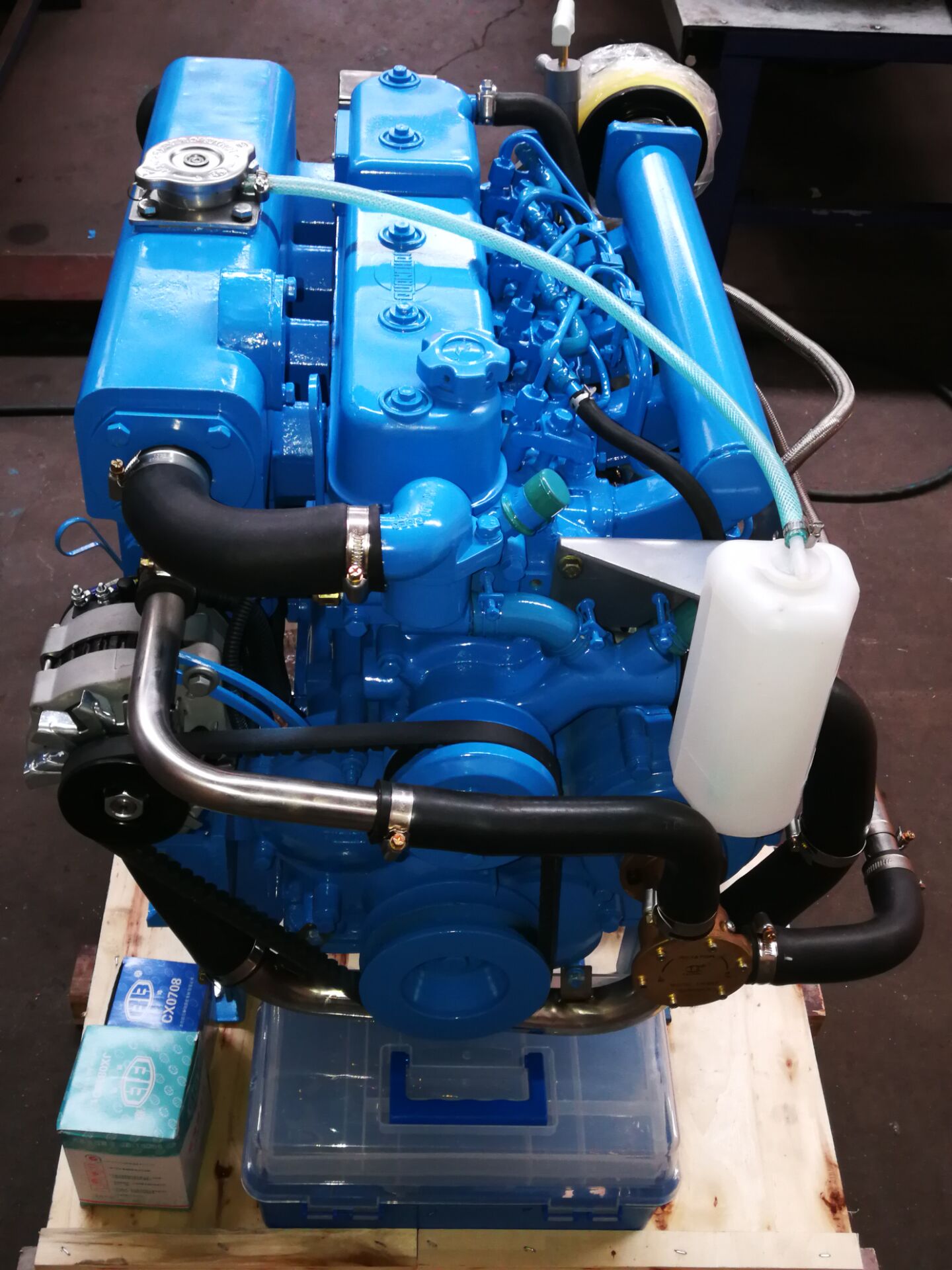 HF485 4 cylinder 46hp inboard marine diesel engine with gearbox